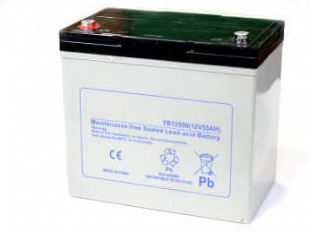 MTO12550 12V / 55Ah AGM Battery Inverted Terminal ($10 Core Charge)