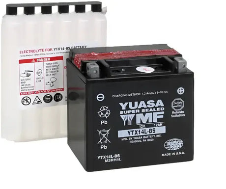 YTX14L Yuasa PowerSport Battery ($10 Core Charge)