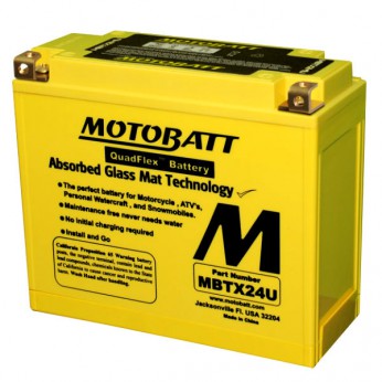 MBTX24U MOTOBATT PowerSport Battery ($10 Core Charge)